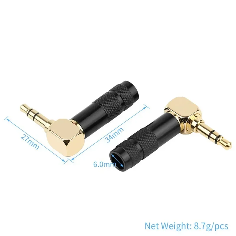 Jack 3.5 MM 90 Degree 1/8' 3 P - огляд і ціна Audiophile Headphone Wired