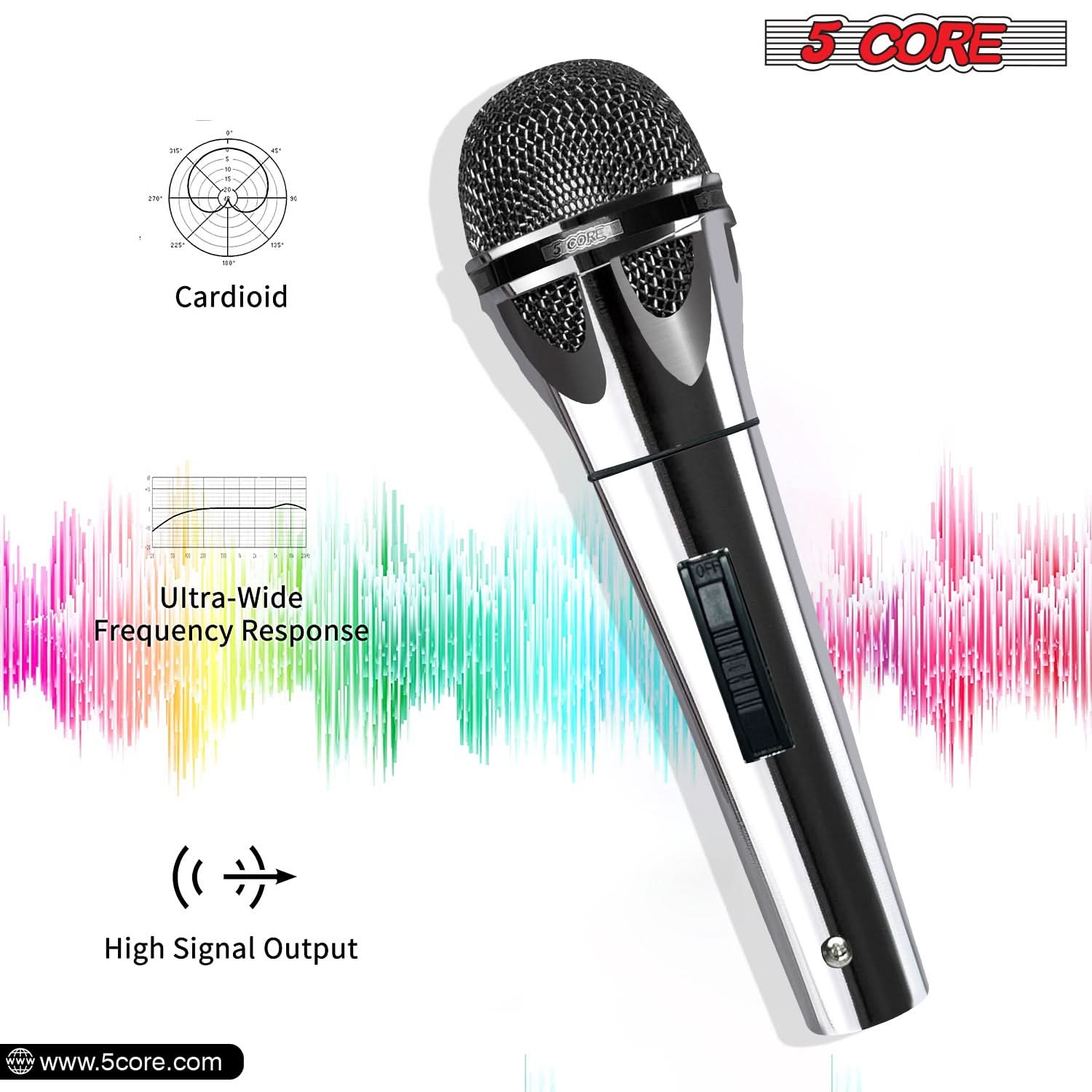5 Core XLR Microphone Dynamic  - огляд і ціна Shure Mic Sm58
