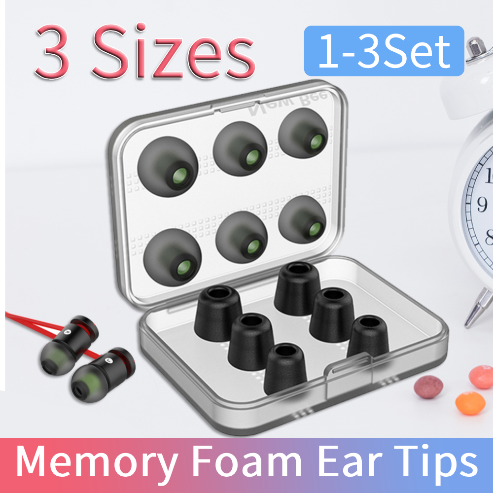 1-3Set Memory Foam Ear Tips  w - огляд і ціна Earphone Foam Tip