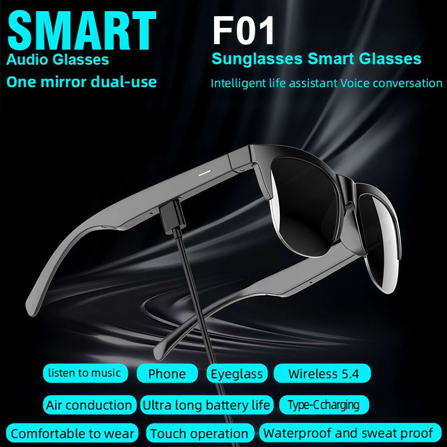 Smart Audio Sunglasses Bluetoo - огляд і ціна Bluetooth Headset On Ear