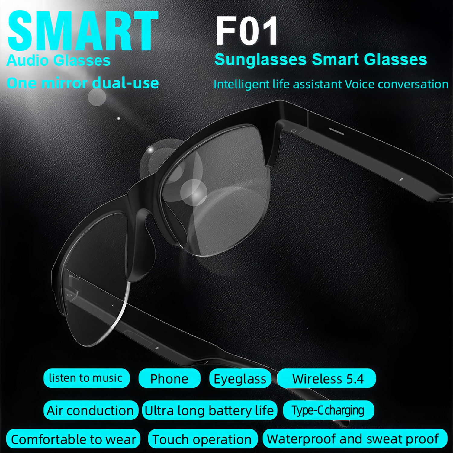 Smart Audio Sunglasses Bluetoo - огляд і ціна Bluetooth Headset On Ear